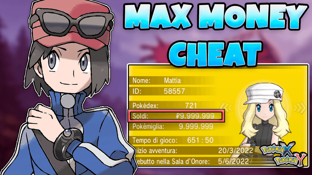 Cheats Pokemon XY maximo dinero