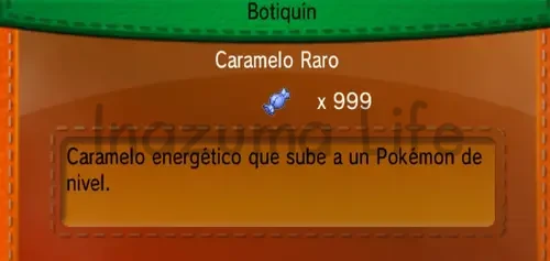 Cheats Pokemon X e Y (Citra & 3DS) 7 Super Bonbon ×999 dans le Sac : montée de niveau instantanée après activation du code de triche (XY)