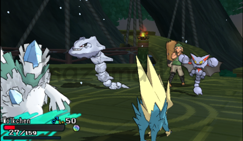 Cheats Pokemon Sol y Luna (3DS y Citra) 23 Mega Abomasnow y Mega Manectric activados simultáneamente durante un combate en Pokémon Luna usando este cheat.