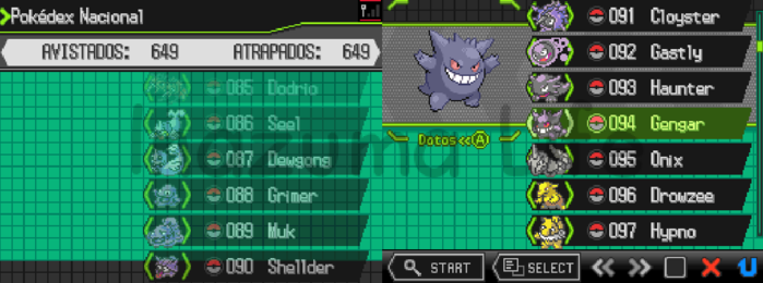 Cheats Pokemon Negro y Blanco (NDS & Desmume) 37 Cheats Pokémon Nero per completare l’intero Pokédex