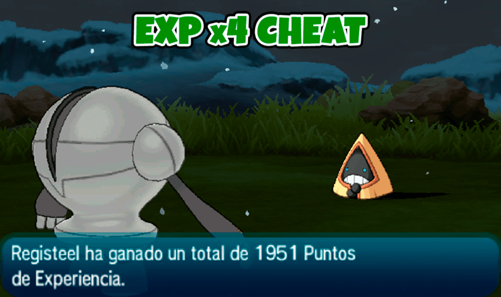 Cheat Pokemon Sol multiplicar experiencia x4