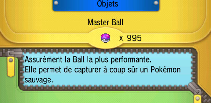 Cheats Pokemon Rubi Omega Masterball