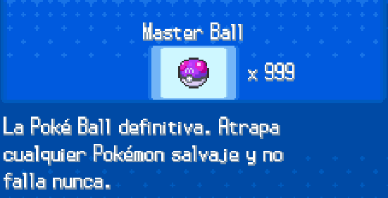 Cheats Pokemon Blanco todos los objetos 