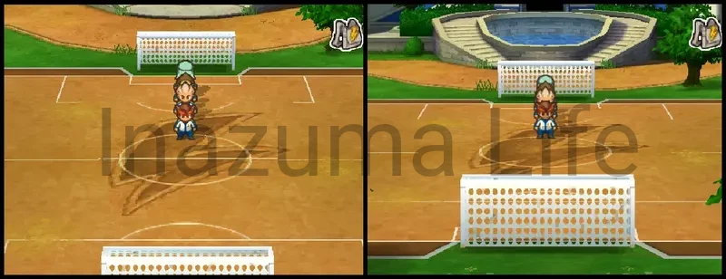 Cheats Inazuma Eleven 3 The Ogre (NDS), Bomber y Spark | Trucos para DraStic y Desmume 36 Comparativa entre 2 versiones del cheat de cámara en tercera persona en Inazuma Eleven 3 The Ogre NDS