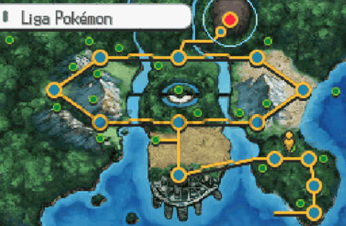 Unova Map with All Flying Locations unlocked 