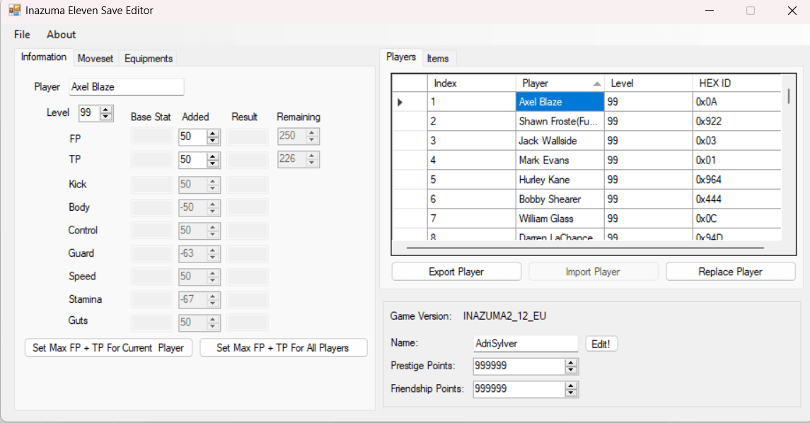 Inazuma Eleven Toolbox. El ¿mejor? save editor para Inazuma Eleven 1, 2 y 3