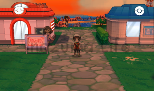 Pokémon Center in der Third-Person-Ansicht mit dem Kamera-Cheat in Omega Rubin