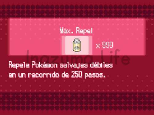 Cheats Pokémon Negro 2 y Blanco 2 | Trucos para DraStic y Desmume 2 ×999 Max Repel in your Bag after using the code