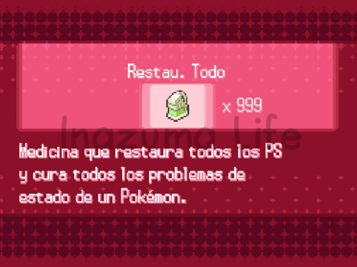 Cheats Pokémon Negro 2 y Blanco 2 | Trucos para DraStic y Desmume 4 Complete Medicine Kit in Pokémon Black 2: 999 Full Restores after activating the medicinal items cheat.