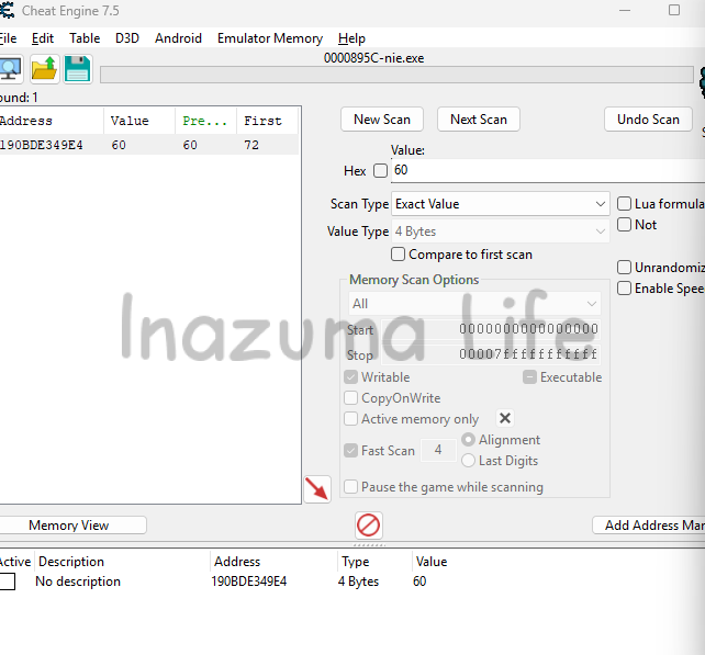 Segundo escaneo con el que ya hemos obtenido un único resultado