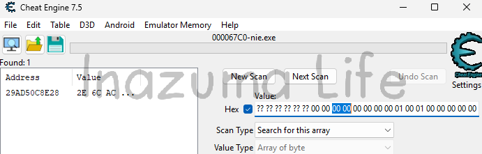 Cómo conseguir Espíritus Infinitos en Inazuma Eleven Victory Road (Guía Cheat Engine) 11 Resultado único en Cheat Engine tras Next Scan