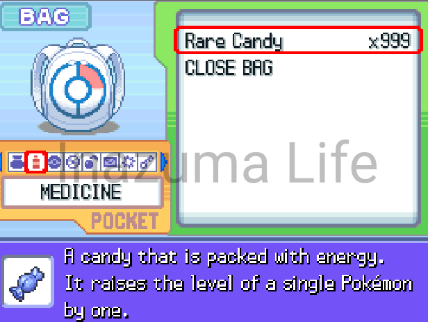 x999 Caramelos Raros en la Mochila: nivel al instante tras activar el truco en Pokémon Platino