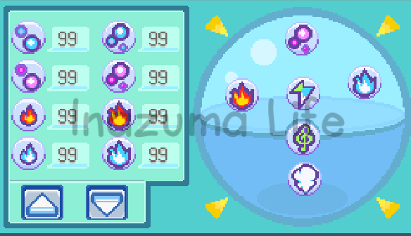 Pokéball decorada con sellos tras usar el cheat en Pokémon Platino
